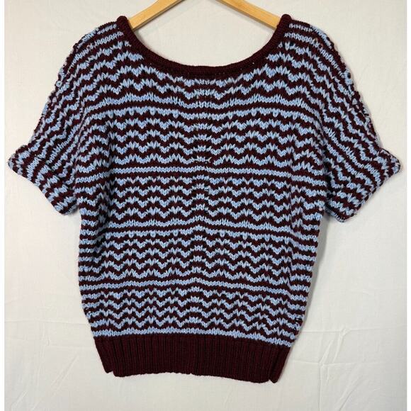NEW American Eagle Chunky Knit Sweater Womens Size Small Oversized Short Sleeve - Picture 4 of 10